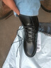 啄木鸟2025年新款冬季马丁靴女真皮厚底防水台高跟粗跟显瘦靴短靴 黑色加绒 40 实拍图