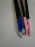 多样屋合金儿童筷子6一12岁幼儿园专用防滑短筷子 粉色+蓝色 2双 实拍图