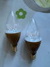 FSL佛山照明尖泡led灯泡烛形尖泡水晶灯泡小螺口E14金色6.5W黄光 实拍图