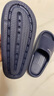 奥康（Aokang）踩屎感拖鞋男士夏季室内居家用静音防滑防臭厚底大码凉拖鞋女外穿 藏青 44-45 【适合43-44】 实拍图