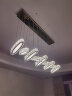 世澜LED轻奢水晶餐厅吊灯港式不锈钢水晶长条灯创意现代简约吧台灯具 9头-长100cm-无极调光 晒单实拍图