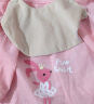 南极人儿童罩衣防水围裙秋冬季男女孩宝宝吃饭罩衣防脏灯芯绒婴儿反穿衣 粉色小兔子 90（建议0-2岁） 实拍图