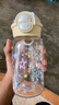 聚莜家杯子女高颜值夏季塑料吸管杯卡通星星水杯儿童学生便携双饮杯 米黄甜酷星星透明吸管杯 实拍图