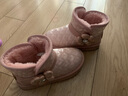 百丽童鞋冬季独家款儿童雪地靴女童加绒保暖棉鞋宝宝靴子 粉色33码 实拍图