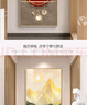 墨派（Mopai）玄关装饰画竖版现代简约走廊过道背景墙壁画入户轻奢挂画免打孔 背靠金山 80*160cm晶瓷+铝合金边框 实拍图