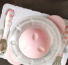 好孩子（gb）注水保温碗婴儿辅食碗316不锈钢吸盘儿童餐具三件套 粉白 实拍图