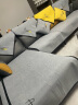 钟爱一生（CHERISHES LIFE）刺绣雪尼尔沙发垫套装四季通用沙发罩套巾防滑盖布定制沙发坐垫子 雪尼尔 字母完美-柠檬黄 70*70cm 实拍图