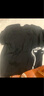 真维斯（Jeanswest）冰丝中袖男2026夏季简约印花宽松冰感速干短袖T恤男士大码上衣服 黑色（大仰望猫左下标） 5XL (体重230-260斤) 实拍图