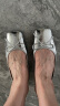 St&Sat星期六时尚气质单鞋春夏季新款低跟舒适方头女鞋SS33111727 银色 37 晒单实拍图