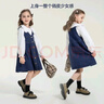 左西女童连衣裙秋装春秋2025新款儿童牛仔裙女孩背带裙子 牛仔色 140 实拍图