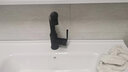 箭牌（ARROW）面盆水龙头冷热抽拉式水龙头洗脸盆台盆精铜可旋转多功能水龙头 雅黑色高脚抽拉面盆龙头 AE4155A 实拍图