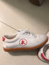 红棉 太极鞋帆布牛筋底春夏儿童男女武术鞋练功鞋太极拳运动晨练软底 白色B-1 34 实拍图