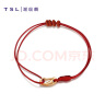 谢瑞麟（TSL）红色手绳不锈钢扣可穿珠转运珠手绳编织绳串珠61893 18cm 实拍图