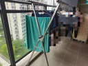 晟旎尚品 晾衣架落地阳台晒被架晾衣杆伸缩三杆不锈钢2米可折叠免安装X型 实拍图
