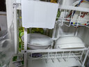 积米 厨房沥水碗架家用台面置物架碗筷餐具架水槽洗碗池放碗碟收纳架 双层白色碗碟架+筷子架 实拍图