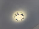 四季沐歌（MICOE） 照明轻奢客厅卧室吸顶灯具套餐led现代白色奶油风大气简约中山 45W 纯黑 三色调光 φ43cm 实拍图
