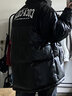 可口可乐（Coca-Cola） 棉衣男款PU皮拼接立领加厚棉袄外套冬季棉服潮流男装 黑色 L 实拍图