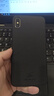ESCASE 苹果iPhoneXsMax手机壳 iphone保护套 6.5英寸个性创意全包边防摔贴皮背壳 ES-19深邃黑 实拍图