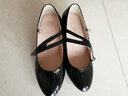雅格燕新款舞蹈鞋中低跟跳舞鞋女广场舞鞋拉丁舞鞋子浅口单鞋交谊舞演出 黑色 36 实拍图