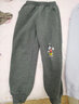 迪士尼（DISNEY）童装儿童男女童加绒加厚长裤针织运动束脚裤子23冬DB341ME18灰120 实拍图