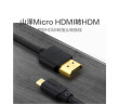 山泽(SAMZHE)Micro HDMI转HDMI连接线 微型HDMI转接头转换线 平板连接电视投影仪 1米黑 04MN9 实拍图