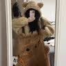 REJIP可爱加厚连帽珊瑚绒卡通小熊睡衣女冬季网红睡袍法兰绒家居套装 小熊连体衣睡衣 L建议【120-140斤】可穿 实拍图