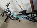 凤凰（Phoenix）儿童自行车凤凰儿童自行车10岁以上女童自行车6-10岁小学生自行车 顶配蓝丨一体轮+后座+减震+礼包 22寸【适合140-165cm】 实拍图