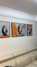 Sixpoetry 客厅装饰画现代简约沙发背景墙壁画轻奢三联晶瓷画大气高档挂画 福鹿几何（铝合金外框） 晶瓷画左右40*60+中间80*60亮面 实拍图