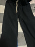 岚杳加绒加厚灯芯绒裤女秋冬新款高腰宽松运动裤显瘦休闲裤子 黑色【春秋不加绒 束脚】 S 建议75-95斤 实拍图