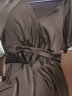 玖姿·安娜蔻V领法式复古连衣裙夏季新腰部抽褶拼接设计裙子咖 咖啡 2XL 晒单实拍图