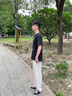 顶峰保罗（Dingfengbaoluo）休闲裤春秋季男士宽松冰丝直筒垂感潮流阔腿长裤子818卡其XL 实拍图