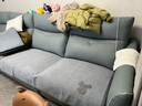 钟爱一生刺绣雪尼尔沙发垫套装四季通用沙发罩套巾防滑盖布定制沙发坐垫子 雪尼尔 闪电熊-浅灰色 70cm*150cm 实拍图