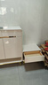 雷扬轻奢入户鞋柜家用门口现代简约鞋柜新款2026奶油风实木烤漆玄关柜 （高腿款160cm鞋柜）+50cm换鞋凳 实拍图