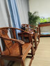 善匠良品 红木家具非洲花梨（学名：刺猬紫檀）皇宫椅子三件套实木沙发圈椅组合太师椅 皇宫椅三件套（无坐垫） 实拍图