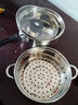 蒂洛克304不锈钢小奶锅宝宝婴儿辅食煮面泡面热奶牛奶家用加厚煮奶汤锅 【304不锈钢】复底蒸格款 18cm 正304不锈钢 实拍图