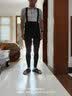 兰帕达双箭头骑行裤男公路自行车骑行服春夏季背带长短裤公路车骑行装备 箭羽长裤黑色-双箭头坐垫 带口袋 XL （70-80kg） 实拍图