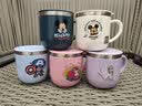 迪士尼（Disney）儿童牛奶杯宝宝学饮杯幼儿园小学生咖啡杯陶瓷马克杯带盖刻度杯 米奇【陶瓷杯】 380ml 实拍图
