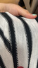 独束大码女装清凉感针织条纹短袖T恤女夏季新款微胖mm气质翻领上衣 黑白条纹 XL 实拍图