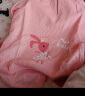 南极人儿童罩衣防水围裙秋冬季男女孩宝宝吃饭罩衣防脏灯芯绒婴儿反穿衣 粉色小兔子 90（建议0-2岁） 实拍图