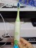 易简（yijan）儿童电动牙刷3-6-10-12岁充电式声波全自动小学生宝宝软毛牙刷绿 实拍图