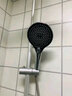 JROR【德国】增压淋浴花洒喷头超强高压家用浴室卫生间洗澡手持淋浴头 【套装A-枪灰色】1.5米软管+支架 13cm大面板丨享酒店式沐浴 实拍图