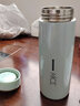 夕湖 高档男女士不锈钢保温杯情侣简约韩版便携喝茶杯学生车载礼品杯子 深蓝色400ml 实拍图