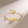 周六福（ZLF）  黄金手链女款手链心连心金手链婚嫁黄金饰品 计价 16+3cm尾链 - 3.07g 足金 实拍图