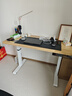 惠寻京东自有品牌 实木电动升降桌电脑桌家用学习桌子可升降办公书桌 插排款【隐藏双电机】北欧原木色 120*60（3CM实木桌面） 实拍图