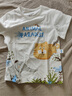 aqpa【135g新疆棉】儿童短袖T恤纯棉上衣春夏宝宝衣服内搭打底萌 动物家族 120 实拍图