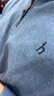 哈吉斯（HAZZYS）男装上衣半开襟立领套头卫衣ABTZE0BDF33 蓝色BL 190/108A54 实拍图