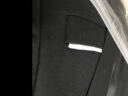 罗蒙 西服男士休闲西装男套装外套修身伴郎新郎结婚商务职业正装衣服 黑色单扣（上衣） M /165【80-100斤】 实拍图