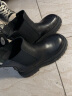 百丽切尔西靴女商场同款黑色英伦皮靴短靴加绒X2G2DDD1 黑色 39 实拍图