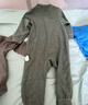 babylove婴幼儿连体衣春秋衣服蚕丝羊毛保暖睡衣男女宝宝哈衣爬服春季外穿 银月灰 80cm 实拍图