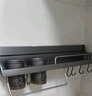 菩本家免打孔厨房置物架壁挂式多功能筷子刀架家用调料用品大全收纳架- 80双杯4刀槽10挂钩-枪灰色 实拍图